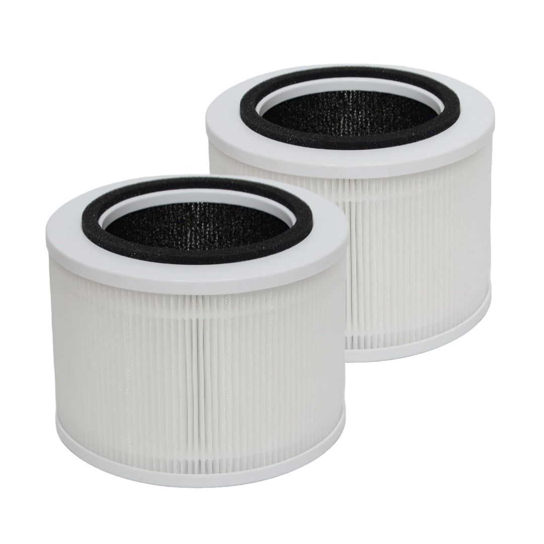 PUREBURG Ersatzfilter kompatibel mit Brandson 306572 Luftreiniger 50 M², 2er-Pack H13 HEPA Aktivkohl