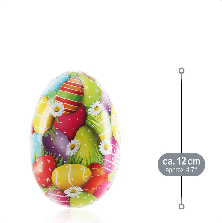 com-four® 6X Osterei zum Befüllen - Bunte Fülleier für Ostern - Ostereier mit Oster-Motiven-Comic zu