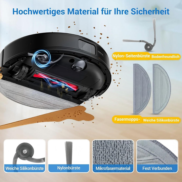 26 Pack Ersatzzubehörteile für Roborock Q10 S5/Q10 S5+/Q10 X5/Q10 X5+Roboterstaubsauger mit 2 Walzen