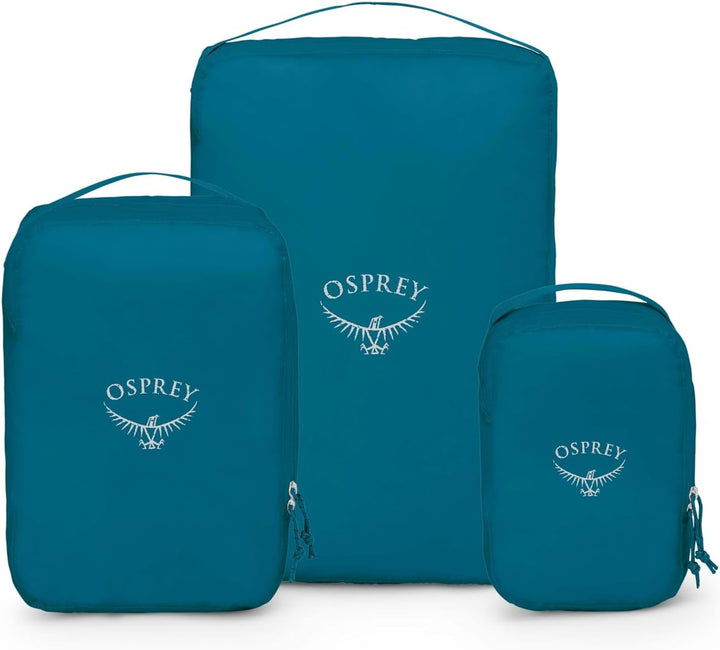 Osprey Ultralight Packing Cube Black Large Waterfront Blue Set Packing Cube Set, Waterfront Blue Set