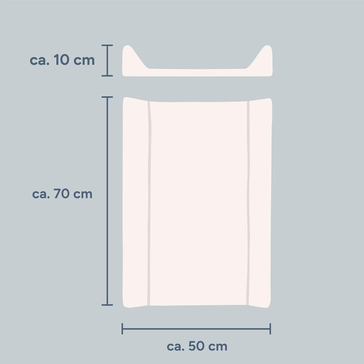 Ehrenkind® Abwaschbare Wickelauflage mit Keil - Hygienisch, Sicher und Vielseitig in Beige | Wickela