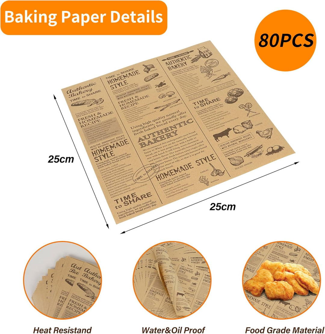 SdreMelo 320 Stück Backpapier für Heissluftfritteuse Backpapier für Ninja Foodi AF500EU 10.4L Airfry