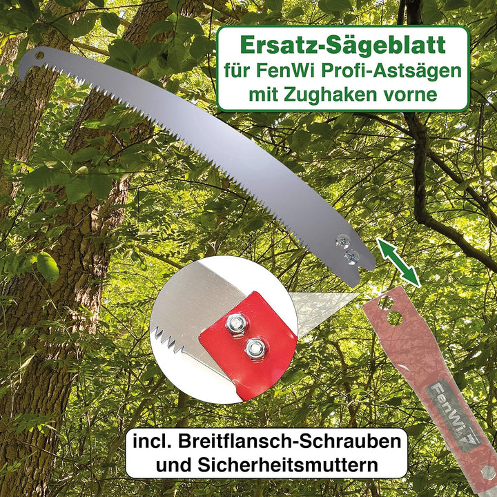 FenWi Ersatz-Sägeblatt Astsäge/Baumsäge mit Zughaken vorne