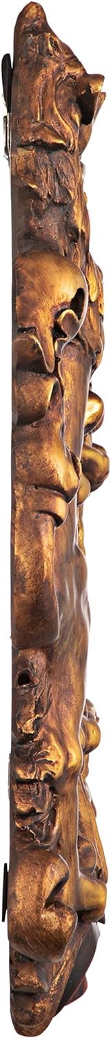 Design Toscano Heraldisches Löwenwappen, Wandfigur Die Pfütze überqueren, Die Pfütze überqueren