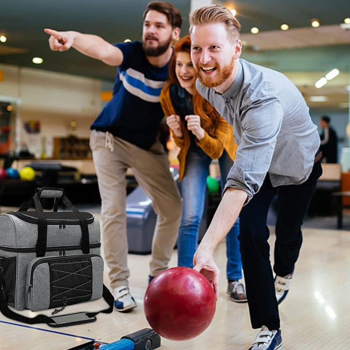 Pyatofly Bowlingtasche und gepolsterte Trennwand für Doppelball, 1 Paar Bowling