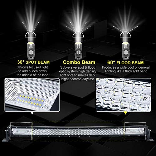 AUXTINGS 132 cm 52 Zoll 675W Dreireihige LED-LICHTLEISTE Spot Fahren Nebelscheinwerfer Flutlicht Spo