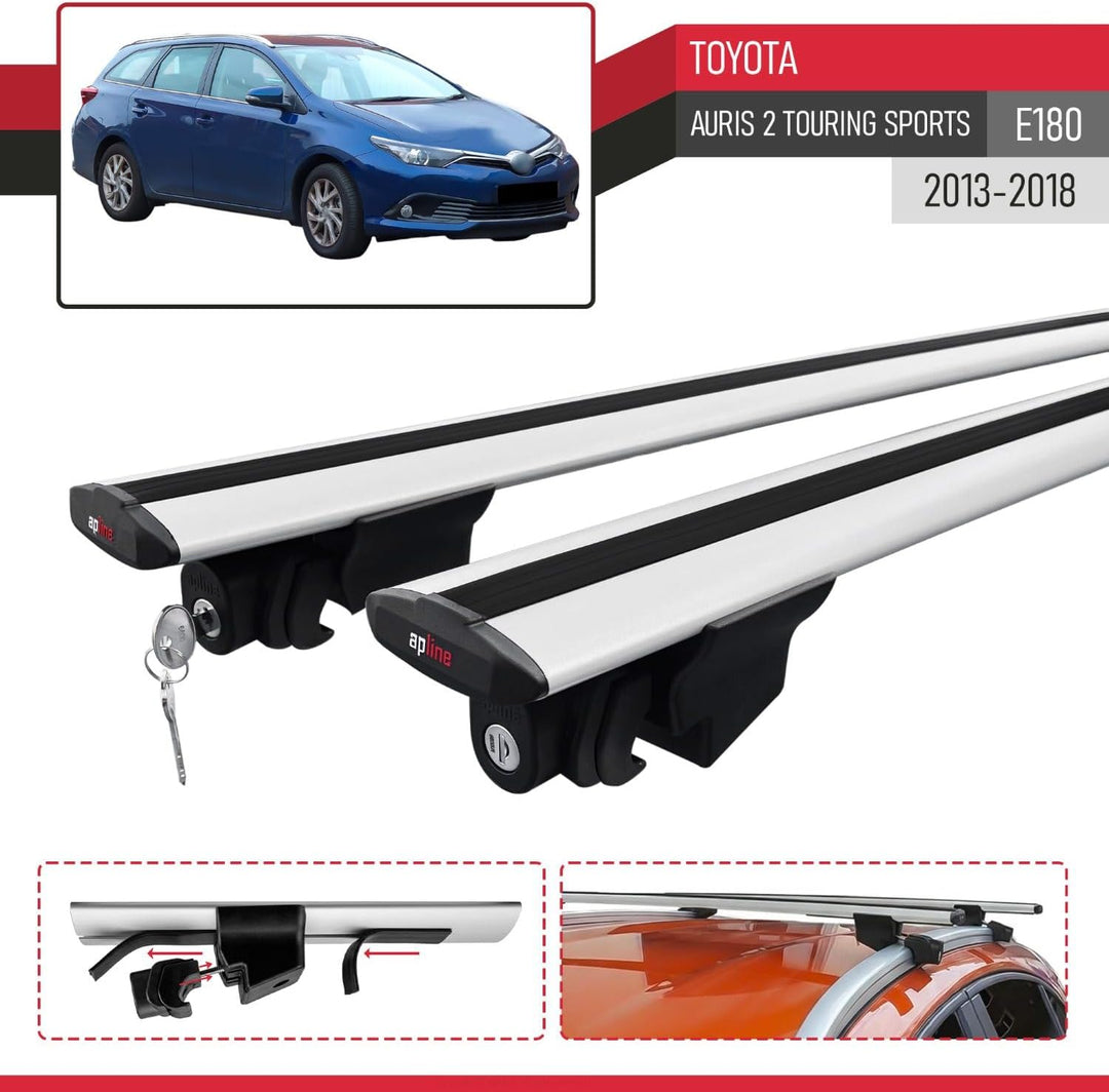 acpar Kompatibel mit Toyota Auris Touring Sport 2013-2023 Dachträger Hook Gepäckträger Relingträger