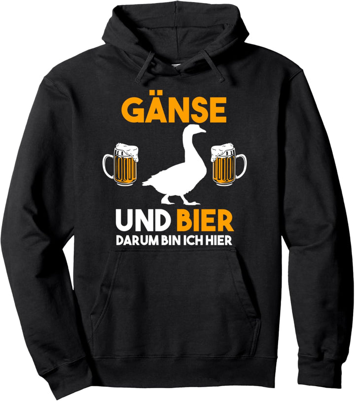Gans Bier Landwirt Bauer Gänse Pullover Hoodie