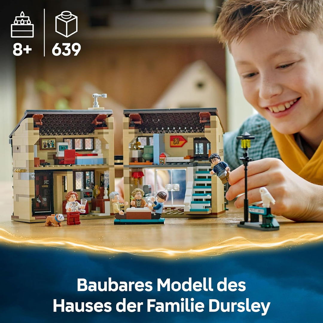 LEGO Harry Potter Ligusterweg: Tante Magdas Besuch – Spielhaus mit Inneneinrichtung, 5 Minifiguren &amp;