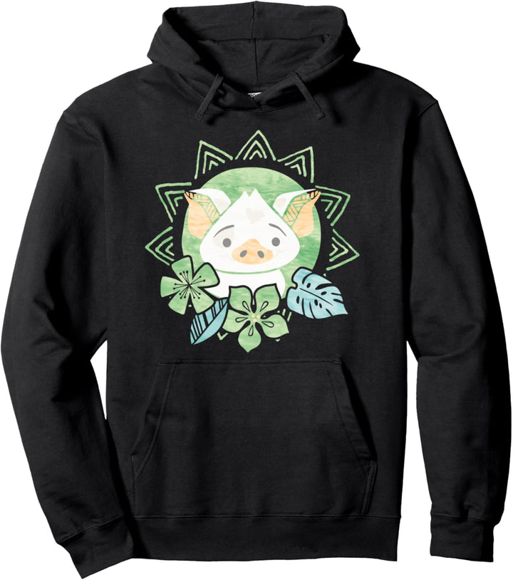 Disney Moana Pua Floral Sun Portrait Pullover Hoodie