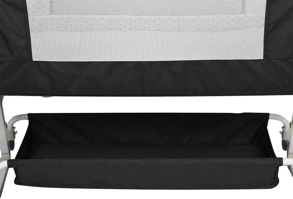 Babybett, 6-stufig Höhenverstellbar,Wiege mit Matratze und Moskitonetz, Mobile Babywiege für Neugebo