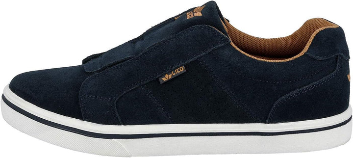 Lico Herren Jimdo Slipper Slip On Sneaker 40 EU Marine Braun, 40 EU Marine Braun