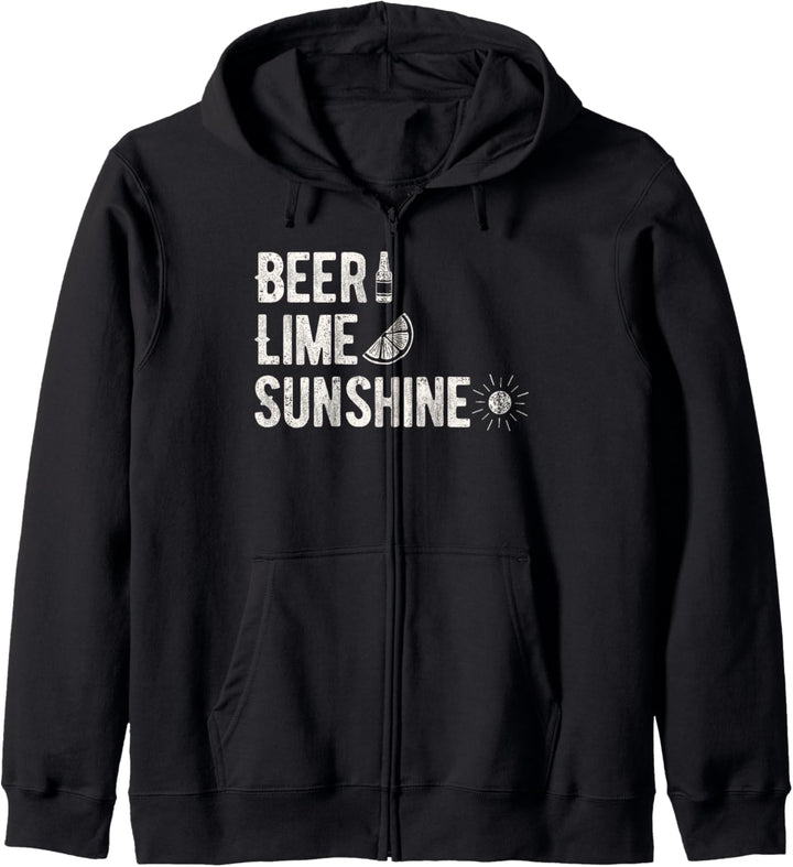 Beer Lime Sunshine Text Icon Stack Kapuzenjacke