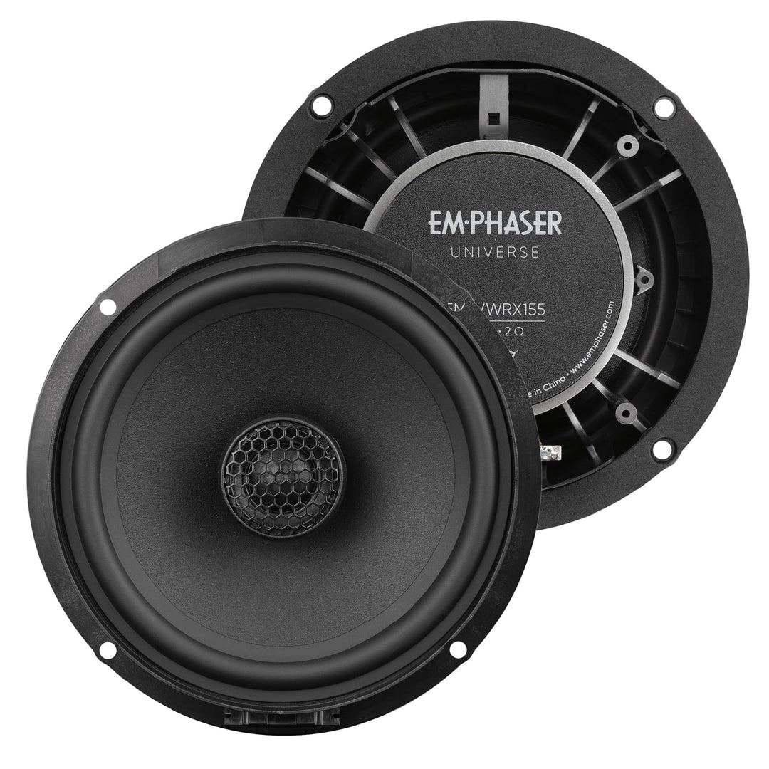 EMPHASER EM-VWRX155 – Klangstarker Plug & Play 2-Wege 15,5 cm / 6“ Auto Lautsprecher für Türen und H