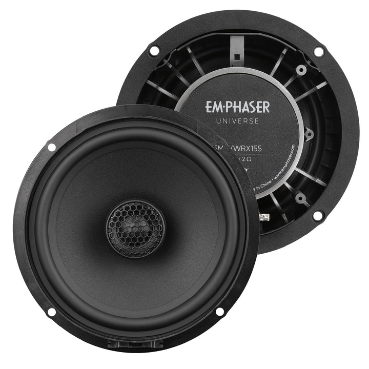 EMPHASER EM-VWRX155 – Klangstarker Plug & Play 2-Wege 15,5 cm / 6“ Auto Lautsprecher für Türen und H