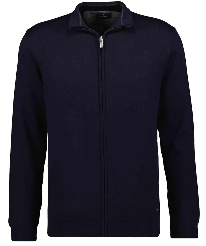 RAGMAN Herren Merino Strickjacke S Dunkelblau-711, S Dunkelblau-711