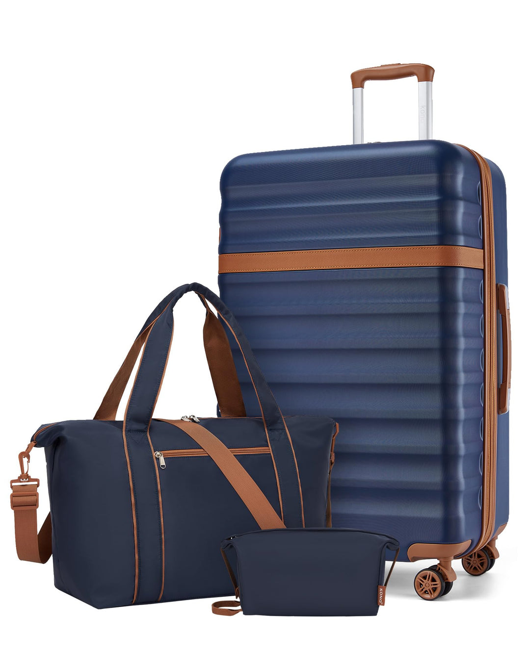 KONO Reisekoffer 3er Set, Erweiterbar Hartschalenkoffer Gross mit 4 Rollen und TSA Schloss, leichte