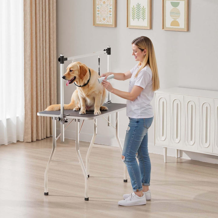 Wiltec Schertisch Trimmtisch mit 2 Schlingen Pflegetisch für Hund und
