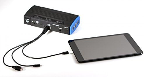 revolt Powerbank Auto: Notebook-Powerbank mit Kfz-Starthilfe & 2X USB, 12.000 mAh / 400 A (Powerbank