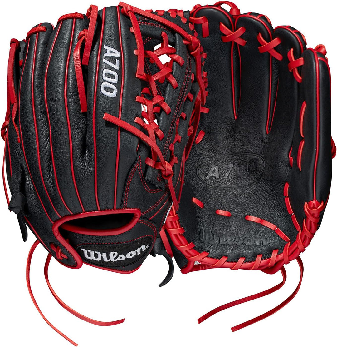 WILSON 2022 A700 Jugend-Baseball-Handschuh Outfield 12" Linke Hand Wurf, Outfield 12" Linke Hand Wur