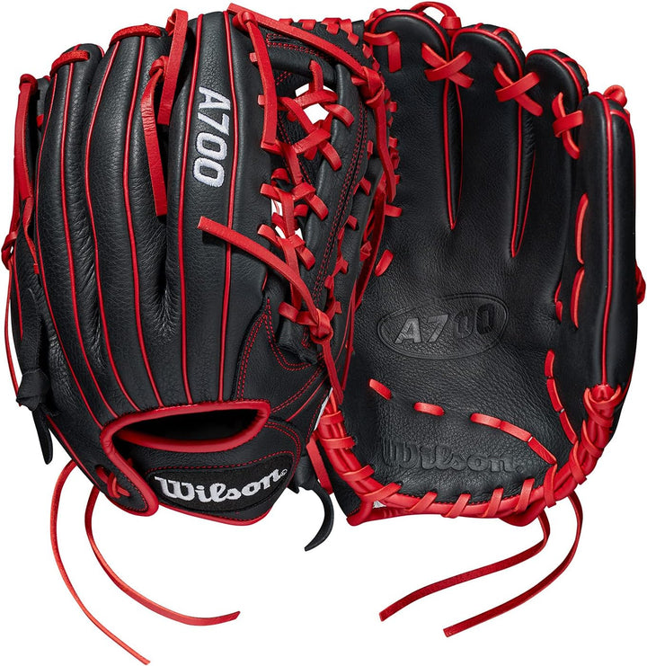 WILSON 2022 A700 Jugend-Baseball-Handschuh Outfield 12" Linke Hand Wurf, Outfield 12" Linke Hand Wur