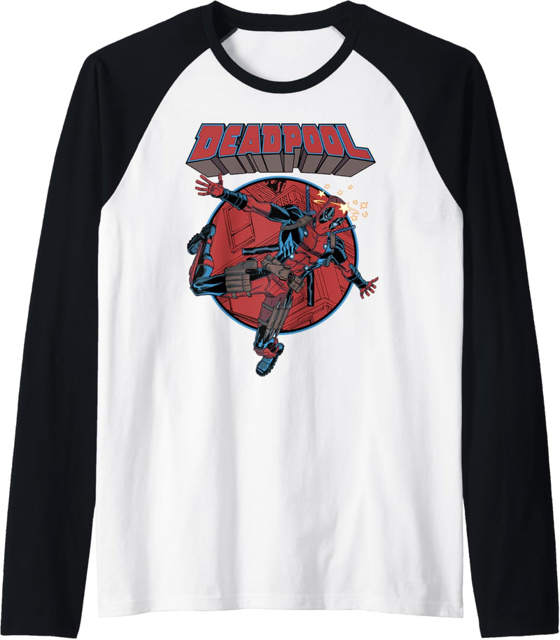 Marvel Deadpool Falling Portrait Raglan