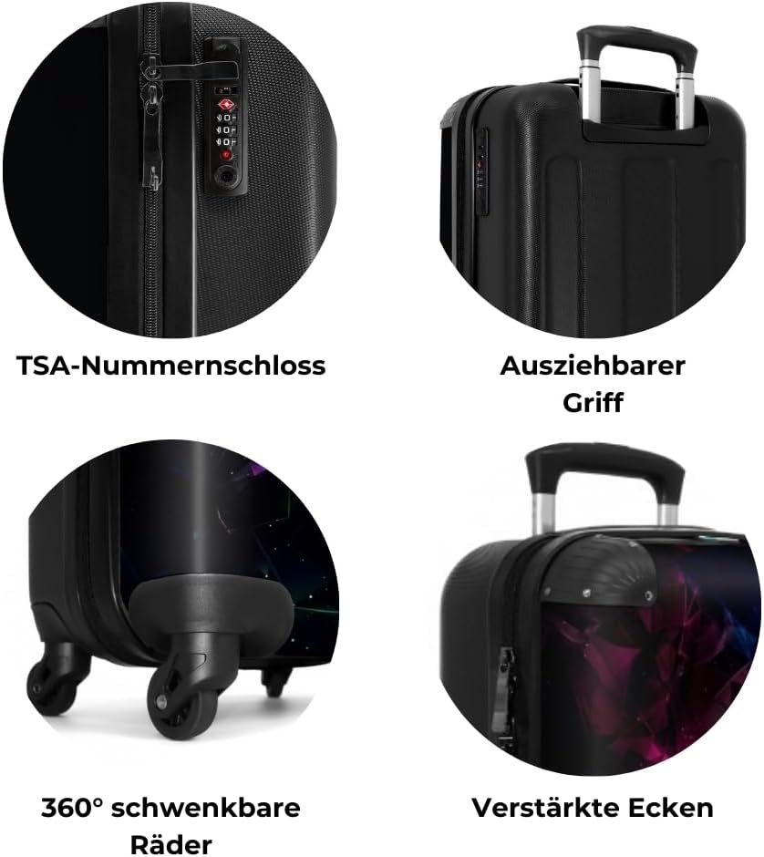 NoBoringSuitcases.com Handgepäck Koffer, Reisekoffer, Reisetasche mit Rollen, Trolley Handgepäck, Ko