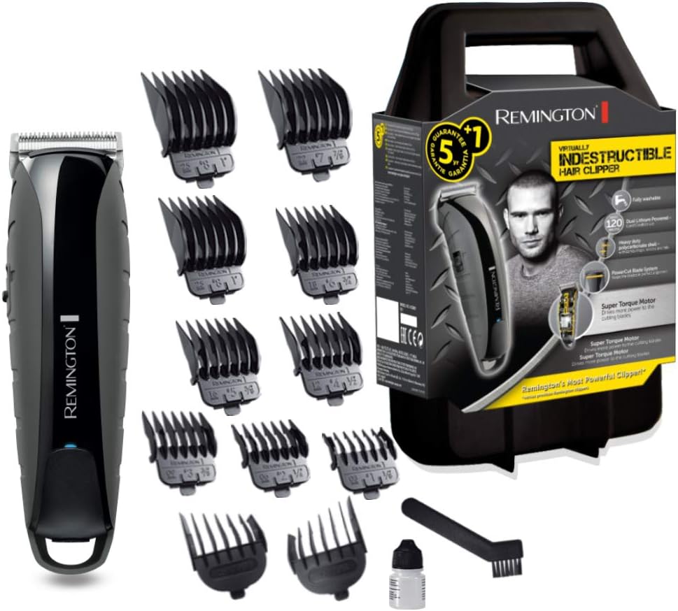 Remington Haarschneidemaschine Profi Indestructible (schlagfestes Polycarbonat-Gehäuse, 7,4V Friseur