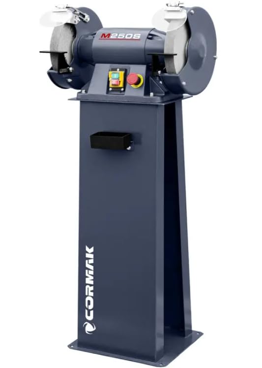 CORMAK M250S Industrieller Doppelscheibenschleifbock mit Untergestell