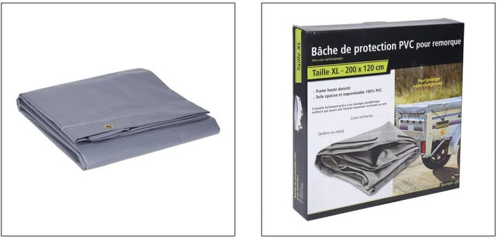 SPOTLIGHT - Abdeckung für Anhänger – Flachplane für Anhänger 200 x 120 cm / 400 g/m² – Grösse XL – w