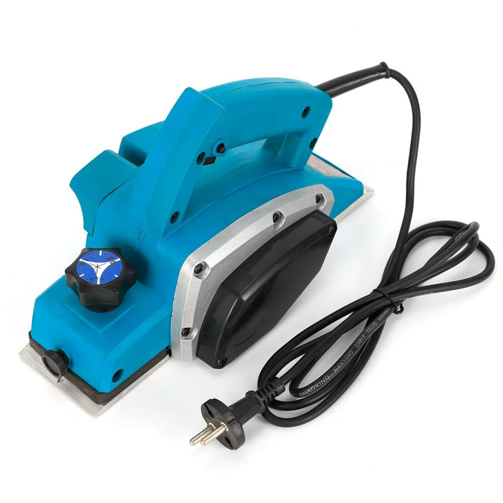 Elektrisch Holzhobel Klein Handhobel, Elektrohobel Holz Hobelbreite 82mm mit Führung Lineal, Hobelma