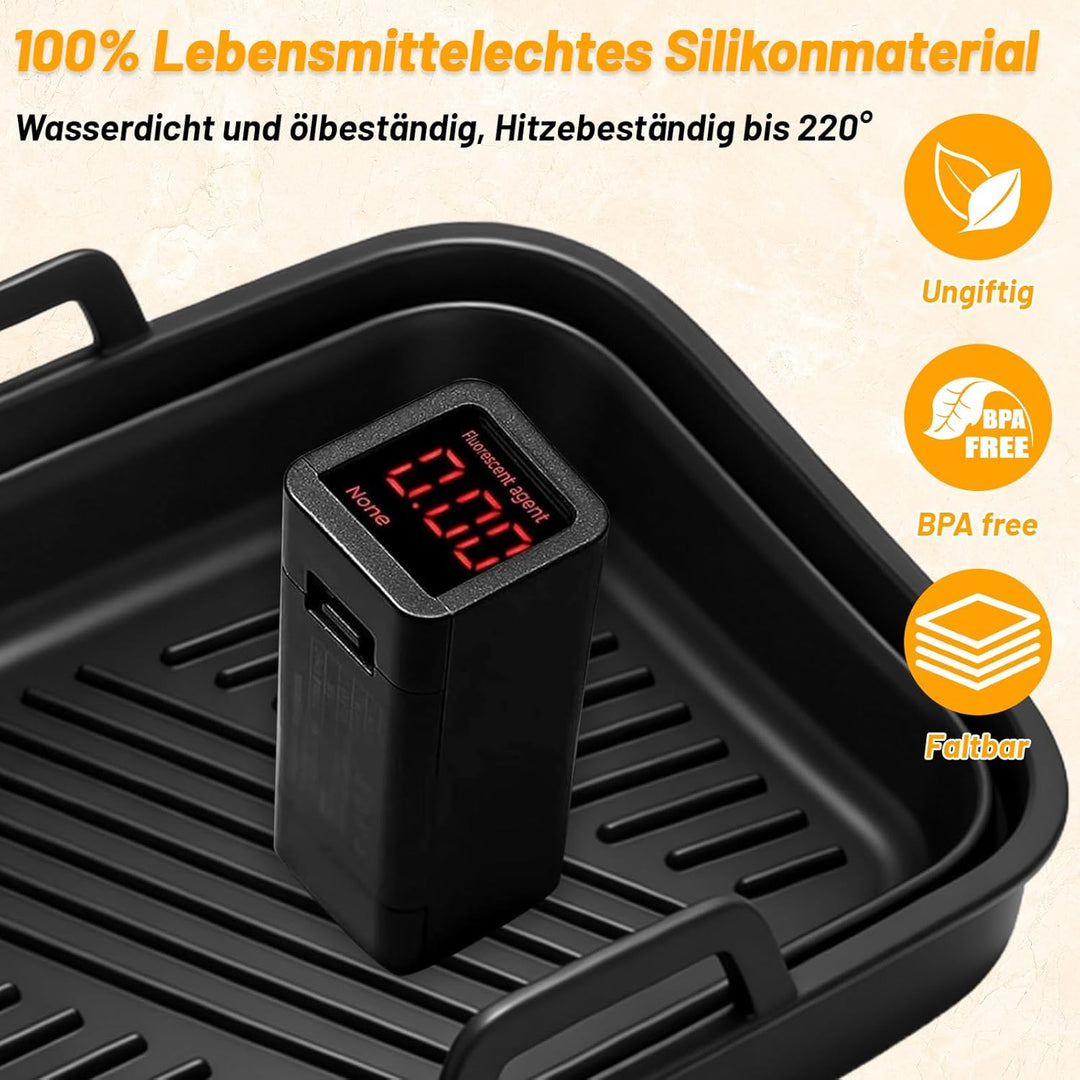 4 Stück Ninja Heissluftfritteuse Silikonform für Ninja AF400EU SL400EU AF451EU 9,5L | COSORI 8,5L |