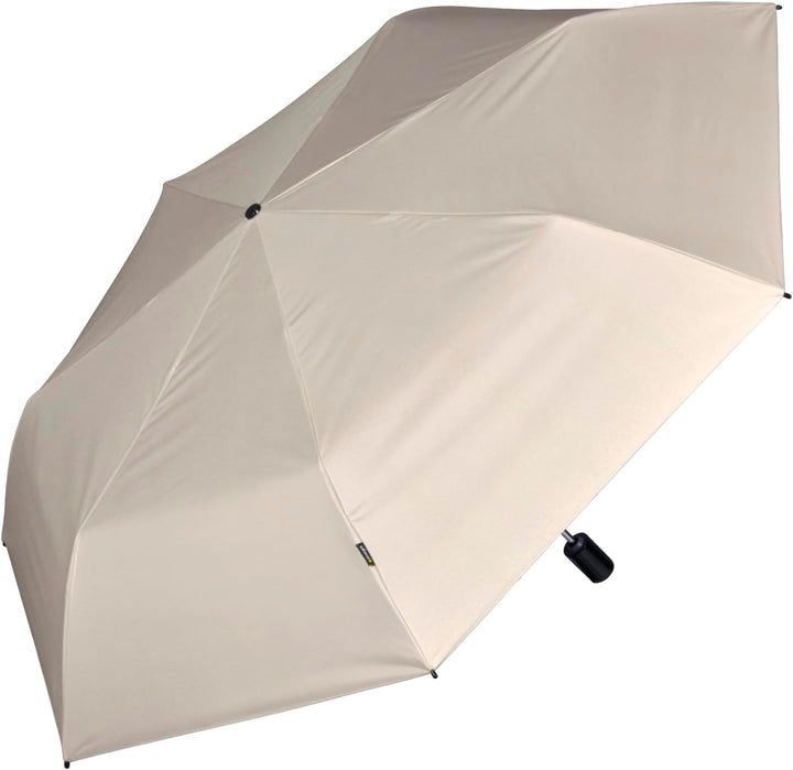 Knirps Taschenschirm Slim Duomatic Auf-Zu-Automatik Beige - Silver Heatshield - Uv-, Hitzeschutz, Be