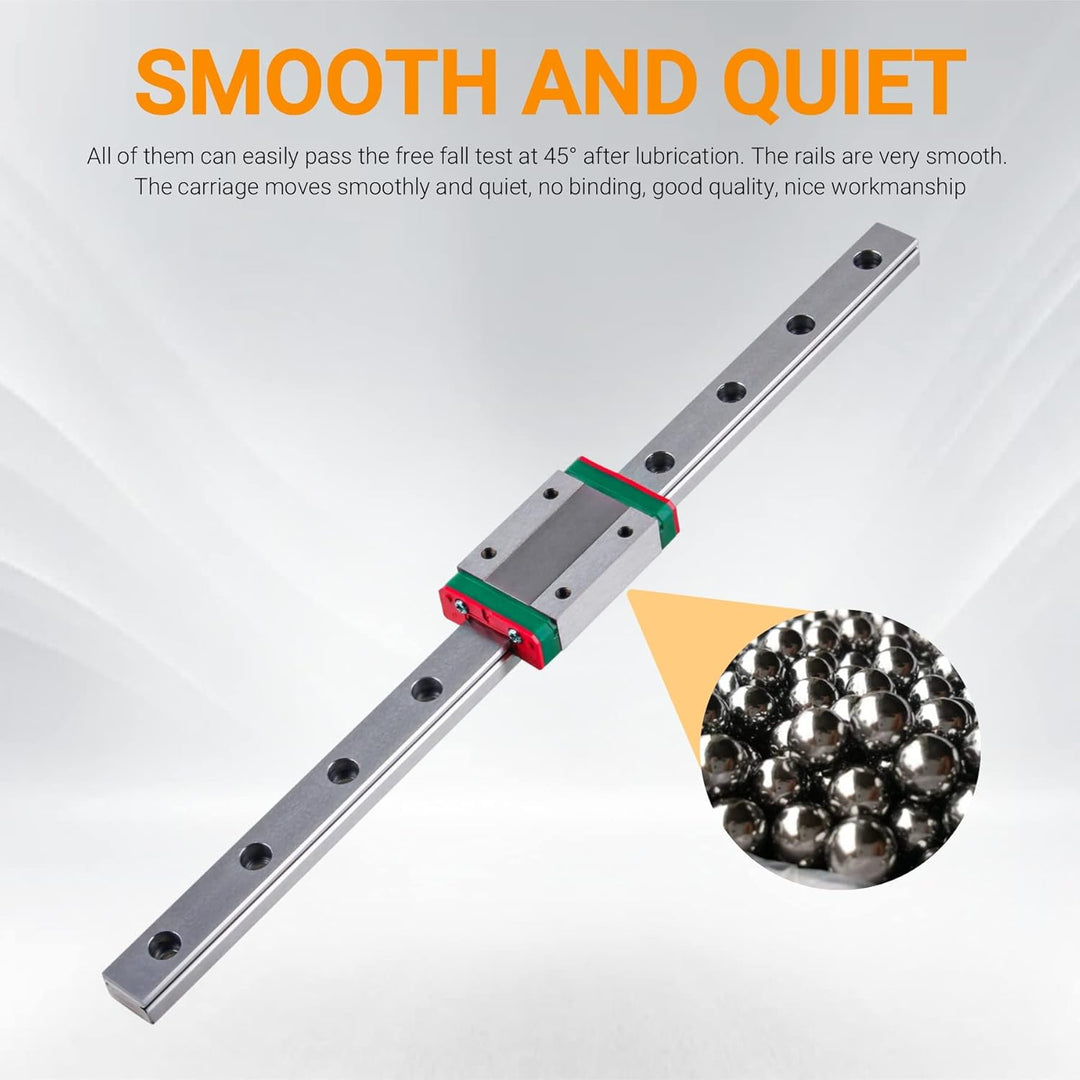 CNCYEAH MGN12H 500 mm Miniatur Lineare Schienenführung mit MGN12H Gleitblöcke Linearlager, linearem