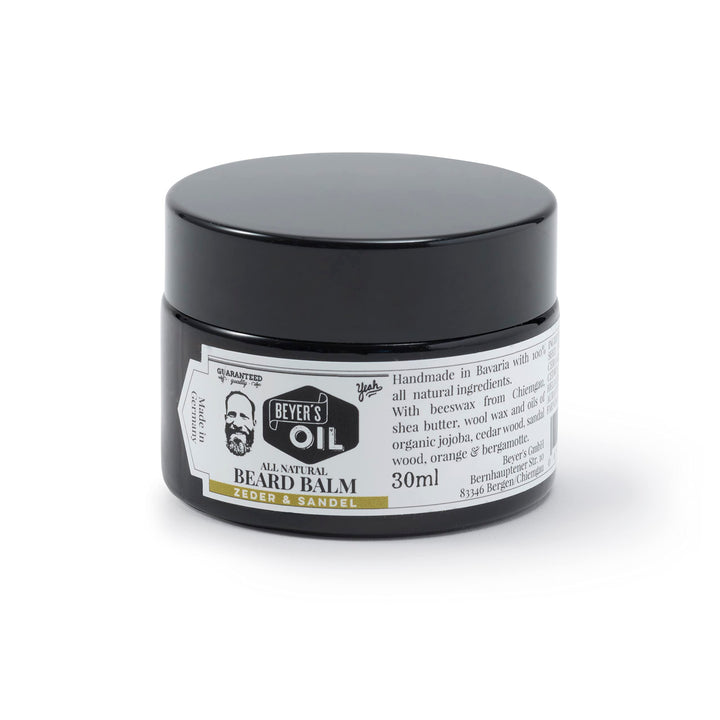 Beyer’s Oil Bartbalsam Zeder & Sandel 30ml - 100% natürlicher Bartbalm - Macht den Bart weich und gl