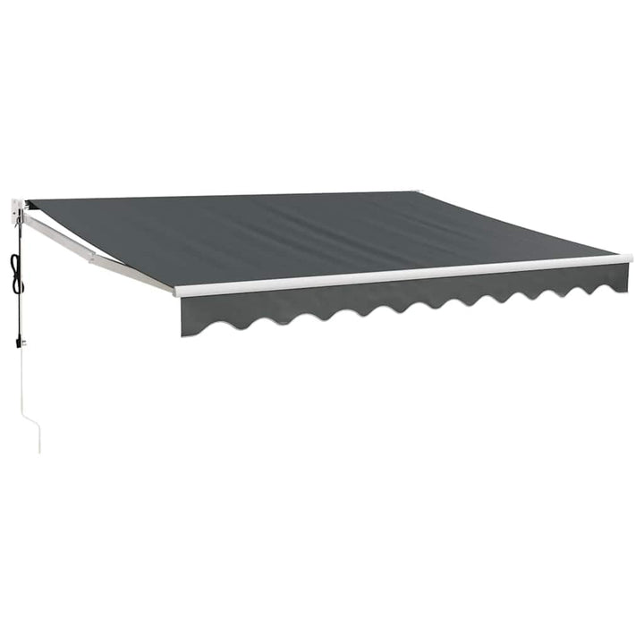 vidaXL Elektrische Markise mit Kurbel Anthrazit 3x2,5 m 3 x 2.5 m Anthrazit und Weiss, 3 x 2.5 m Ant