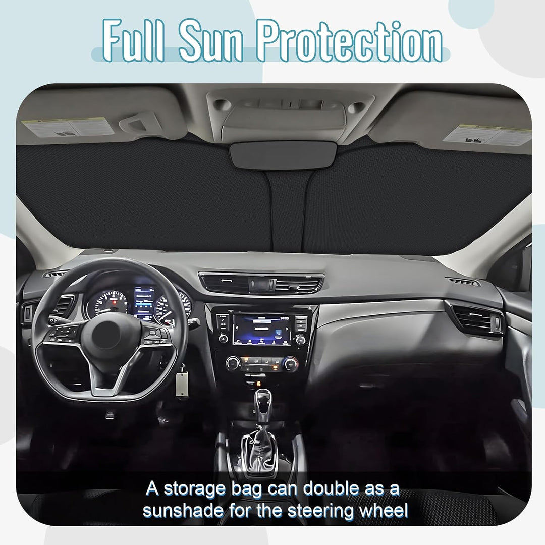 [Upgrade] CDEFG Kompatibel mit Nissan Qashqai J11 2014-2021 Sonnenschutz Abdeckungen Frontscheibe So