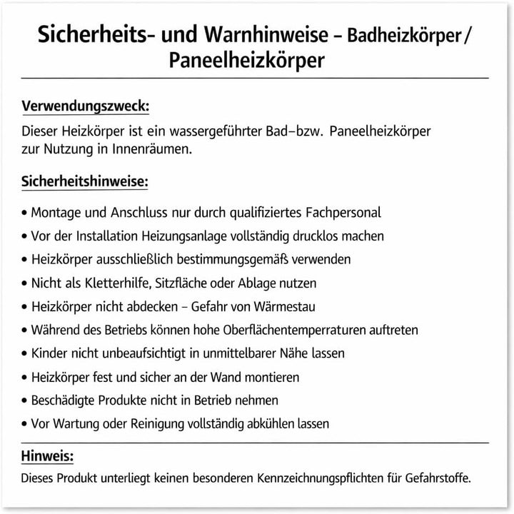 Paneelheizkörper Heizkörper Badheizkörper horizontal 298 x 1400 seitlicher Anschluss (469 Watt nach