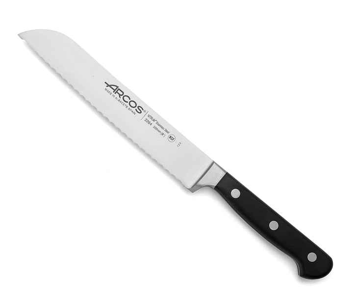 Arcos Opera - Brotmesser - NITRUM geschmiedetem Edelstahl 180 mm - HandGriff POM Farbe Schwarz