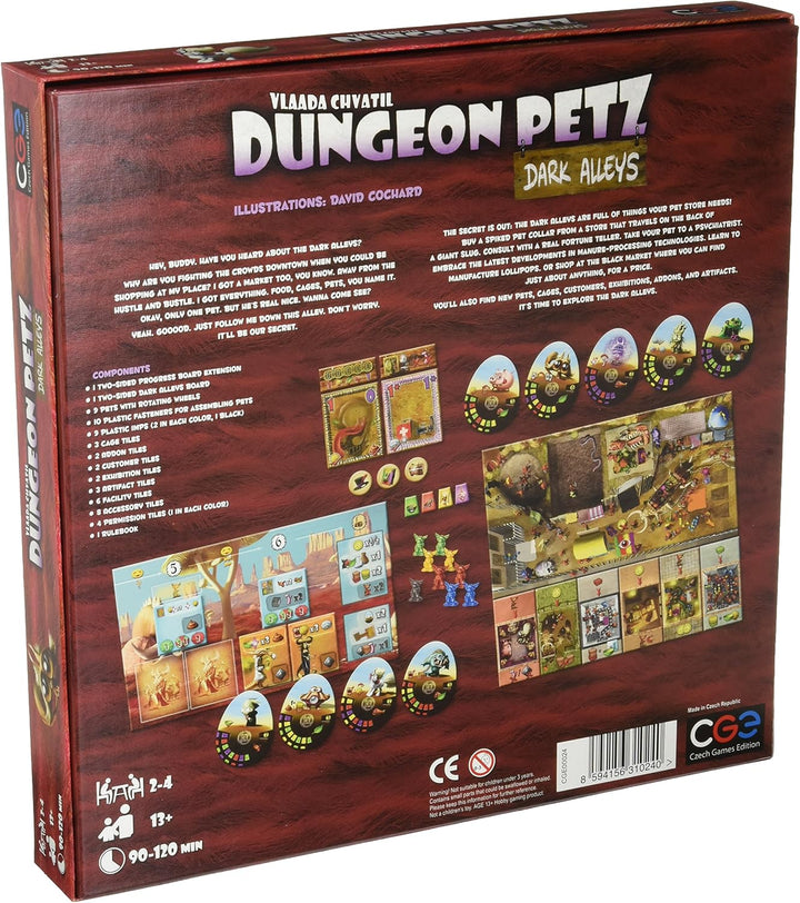 Czech Games Edition Dungeon Petz: Dark Alleys | CGE | English | 13+ Age | 2-4 Player