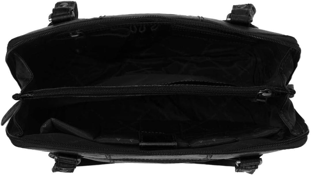 The Chesterfield Brand Antique Buff Elly Schultertasche Leder 30 cm Schwarz Einheitsgrösse, Schwarz
