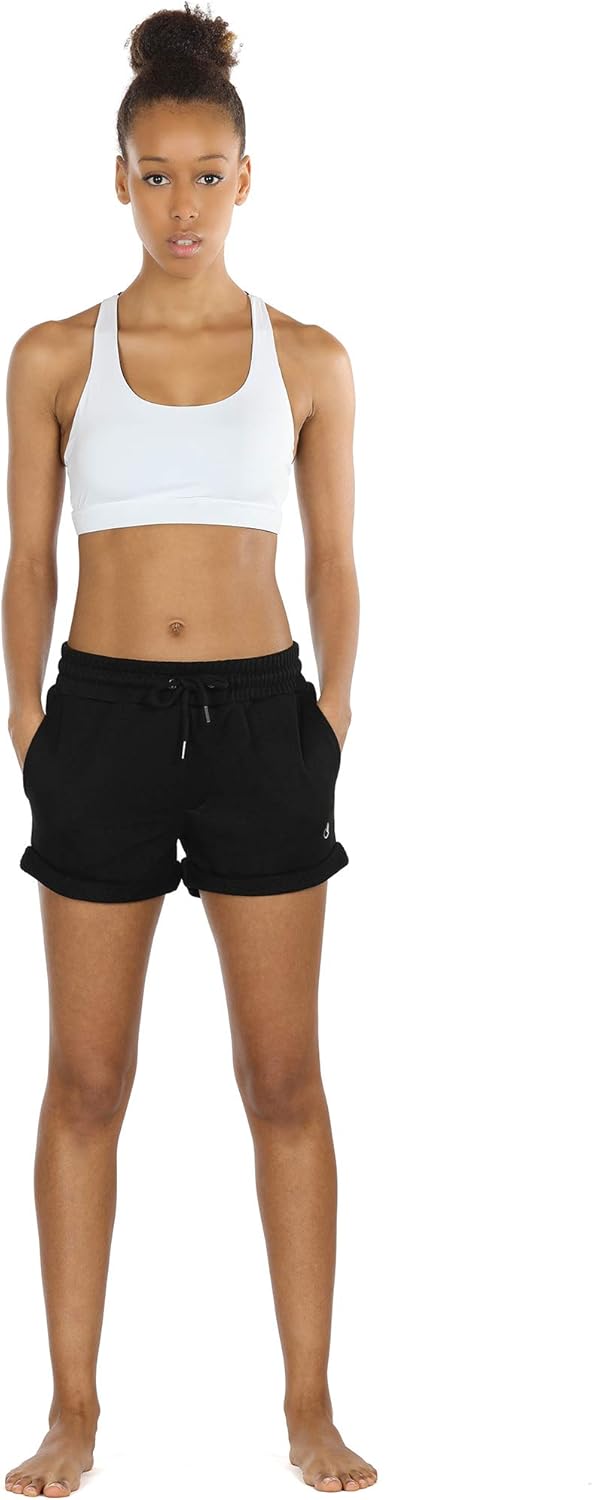 icyzone Damen Sport Kurze Hose Laufshorts Jogginghose Sommer Sportshorts Atmungsaktiv Running Gym Sh