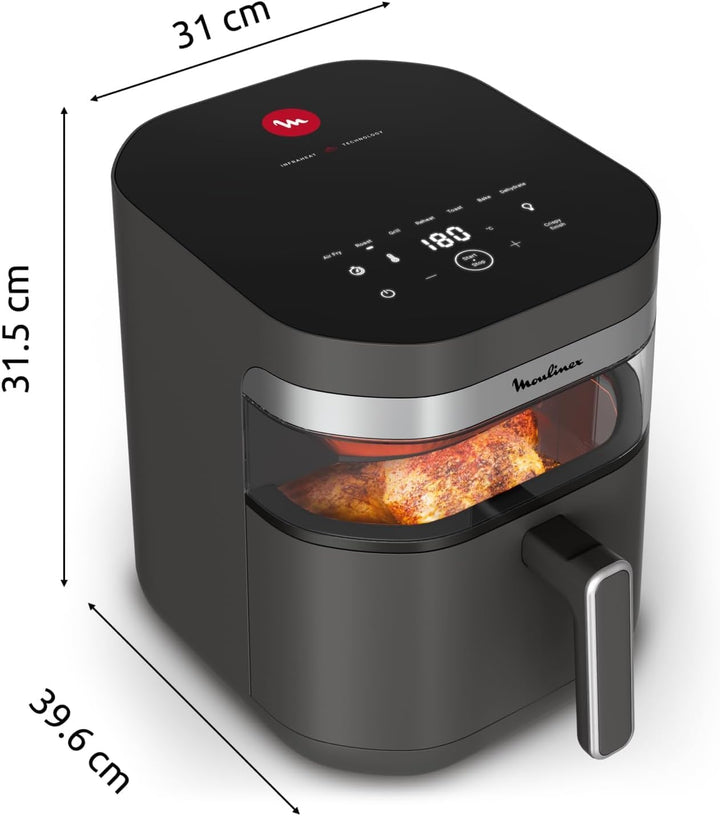 Moulinex Easy Fry Infrared 7L, Air Fryer, exklusive Infrarot-Technologie, schneller, gleichmässiger,