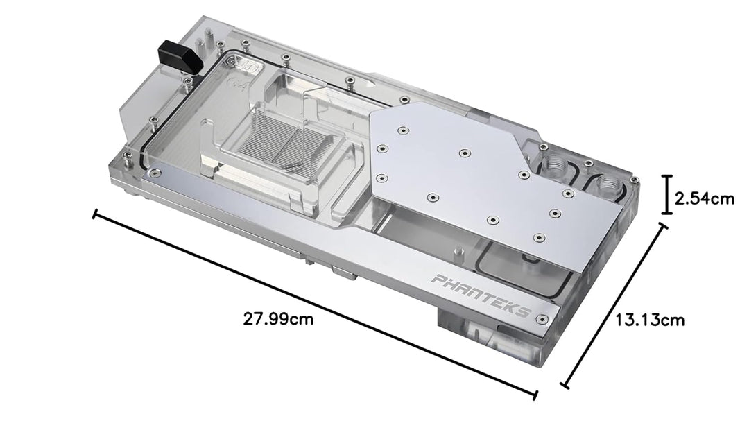 Phanteks RTX 4080/90 Wasserblock inkl. Backplate für Asus, D-RGB - chrom