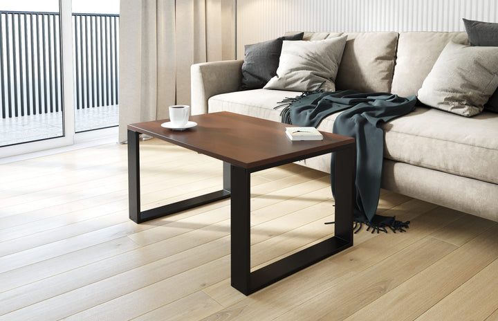 AKKE Couchtisch Wohnzimmertisch Beistelltisch Tisch Für Wohnzimmer Walnuss 100 x 60 x 55 L:100cm x B