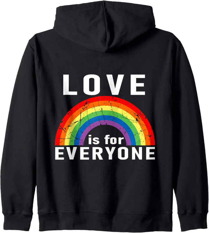 Liebe ist für alle!! LGBTQ Regenbogen Design Kapuzenjacke