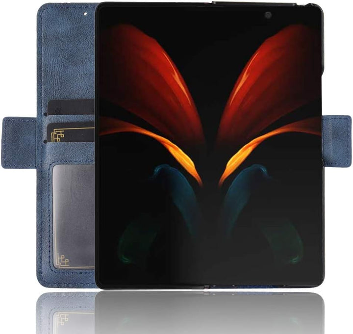 Samsung Galaxy Z Fold 2 5G Hülle [Brieftasche] [Klammerfunktion] [Kartenfächer] [Magnetic Flip Cover