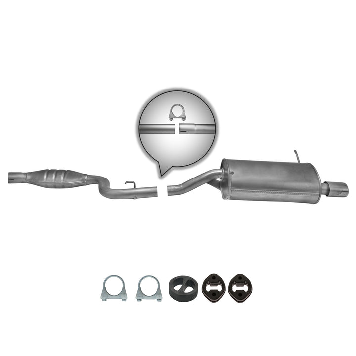 Ferroz Export Ersatz für Auspuff Endschalldämpfer BMW Z3 Roadster E36 1.8 116PS mit Montagesatz