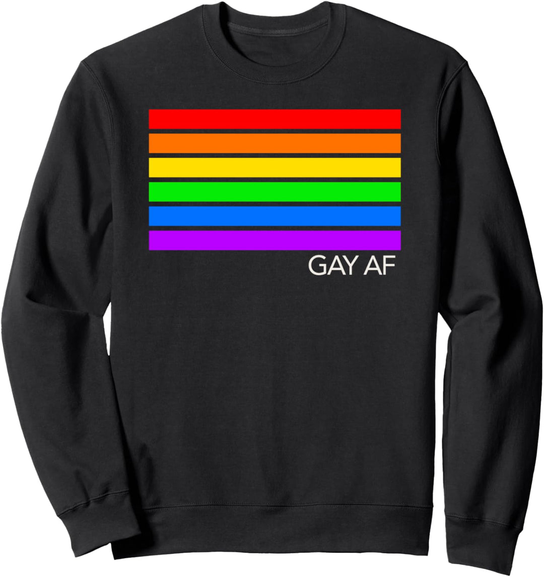 Gay AF PRIDE Flag Rainbow Sweatshirt