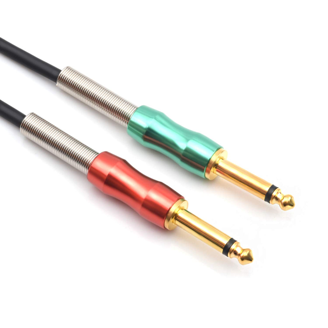SiYear XLR auf Dual 6,35mm 1/4" TS Y Splitter Kabel, Doppel 6,35mm Mono Male (1/4 Zoll) auf XLR 3Pin
